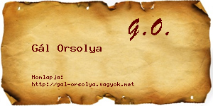 Gál Orsolya névjegykártya
