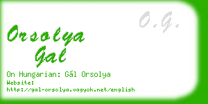 orsolya gal business card