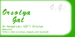 orsolya gal business card